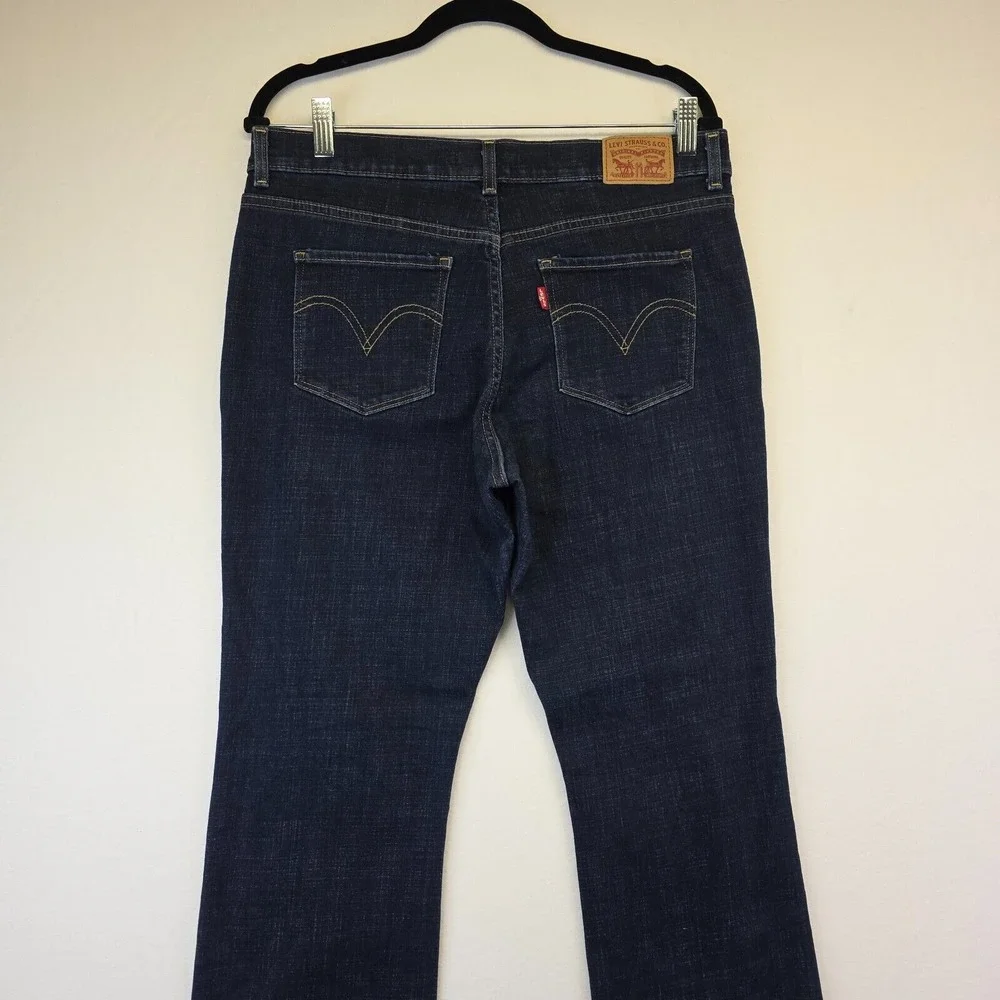Levis Jeans Women 10M Blue Classic Bootcut Mid Rise Dark Wash Cowboy Western USA